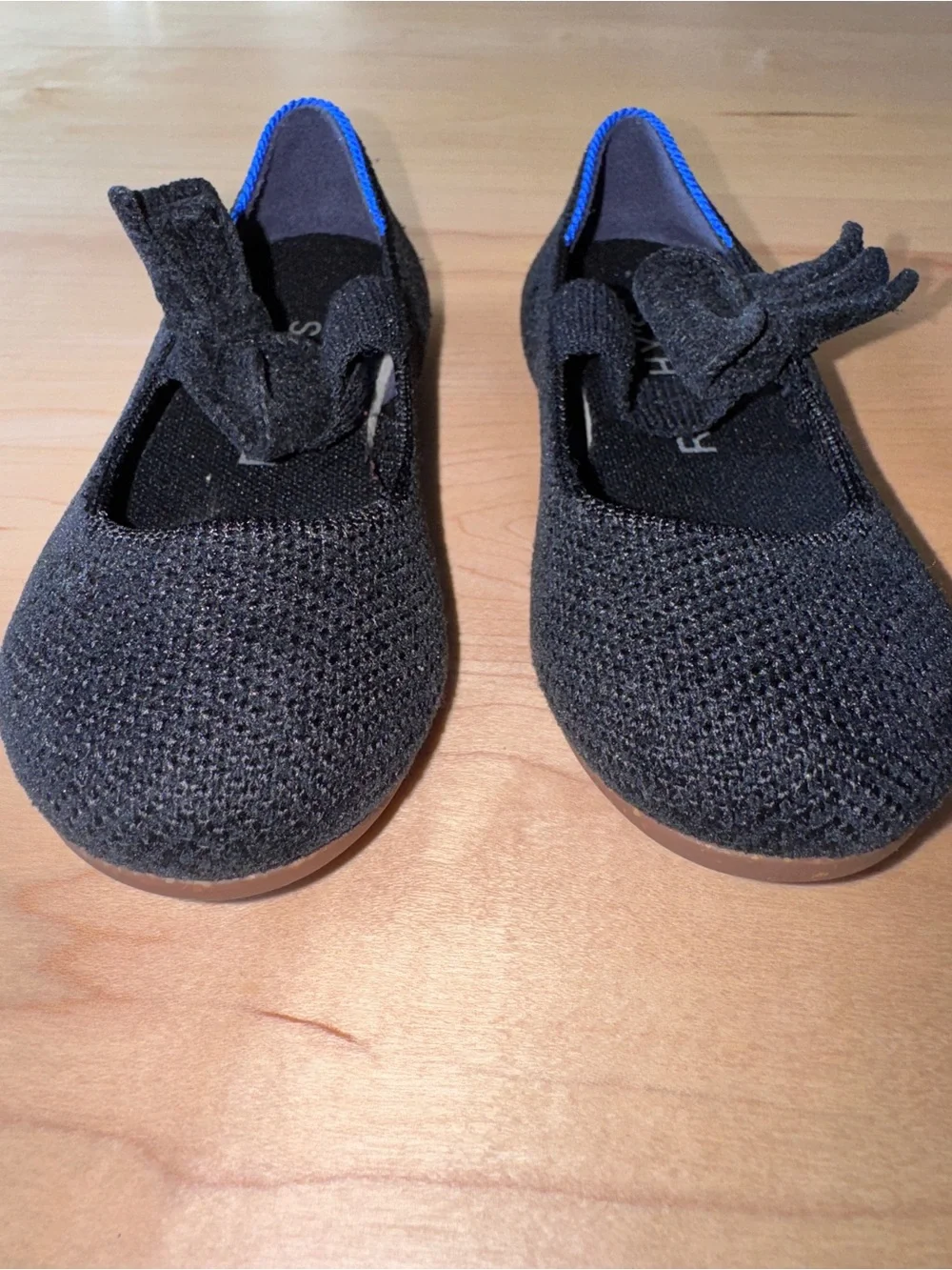 Rothy's The Kids Tux Bow Mary Jane in Knit Black 9